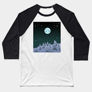 Full moon at night Baseball T-Shirt